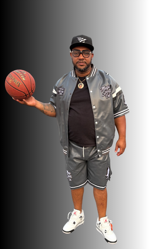Grey Legacy Leather Short Set