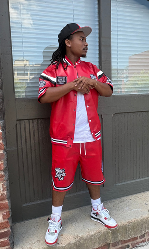 Legacy Leather Red Short Set